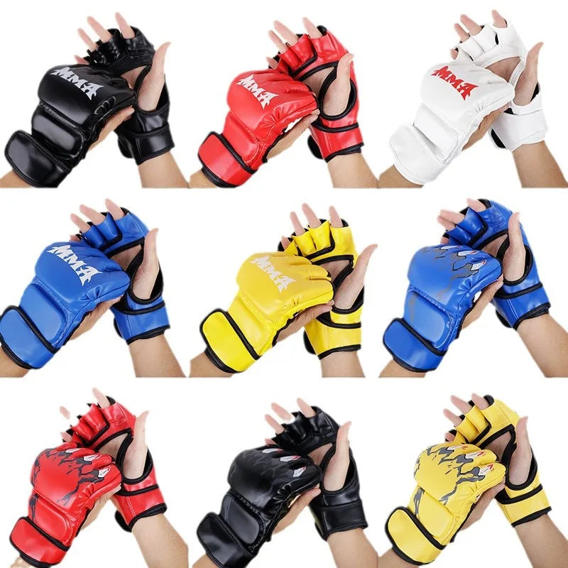 High-Quality Training Gloves MMA and Martial Arts, with Thickened Fingers Added Protection Flexibility, Suitable for Adults Kids