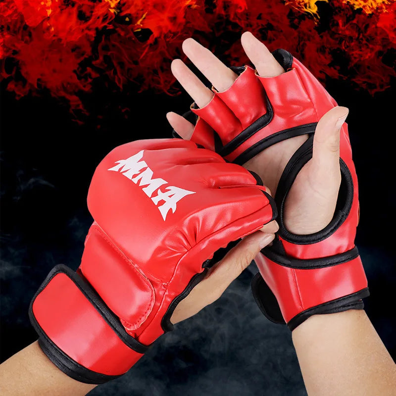 High-Quality Training Gloves MMA and Martial Arts, with Thickened Fingers Added Protection Flexibility, Suitable for Adults Kids