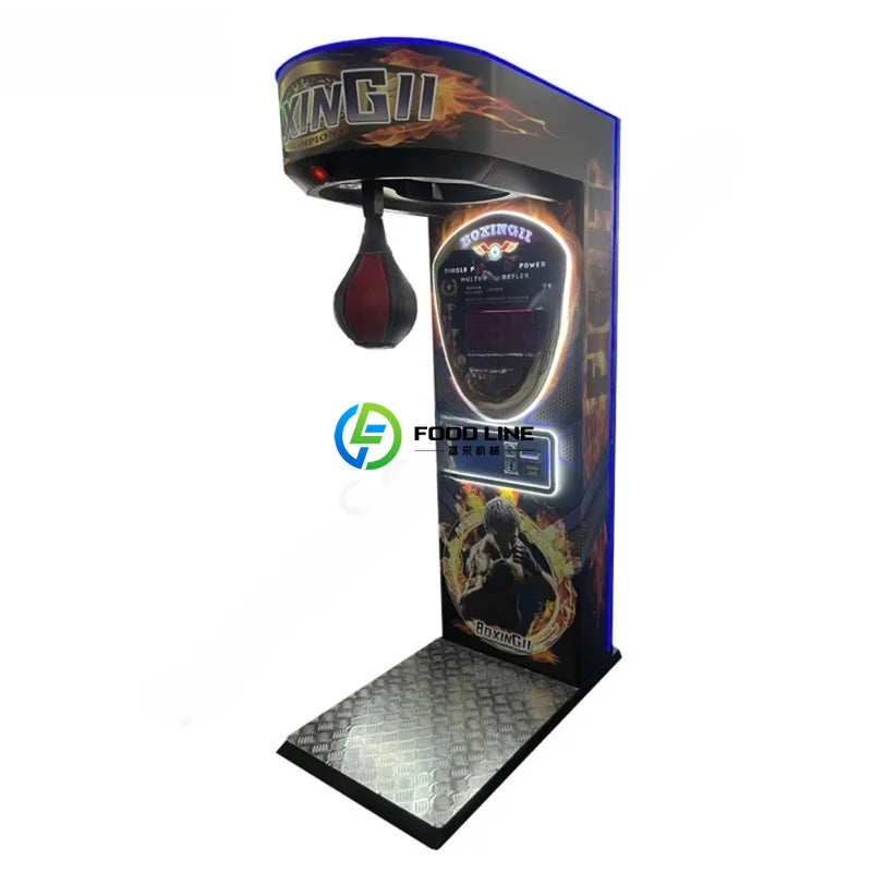 Coin Operated Arcade Boxing Entertainment Machine Electronic Kick Punch Bag Strength Training Equipment