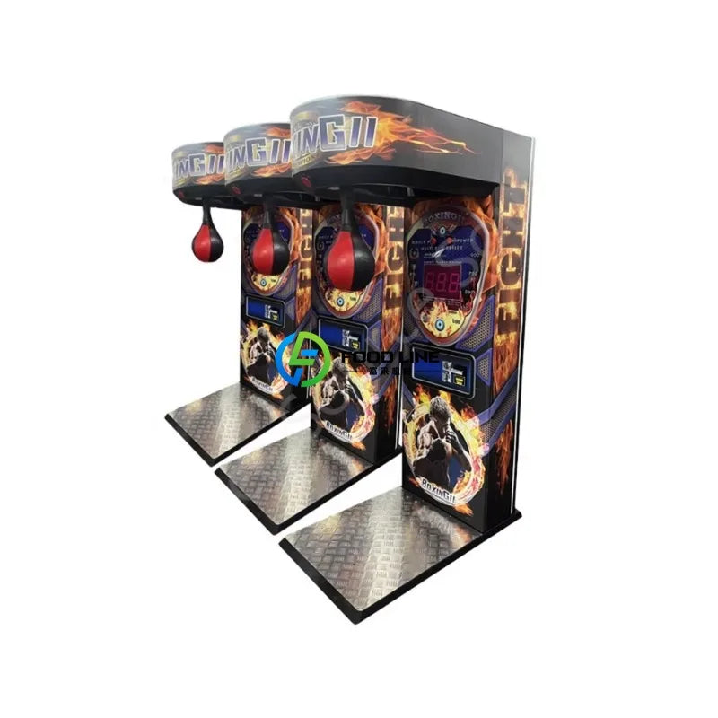 Coin Operated Arcade Boxing Entertainment Machine Electronic Kick Punch Bag Strength Training Equipment
