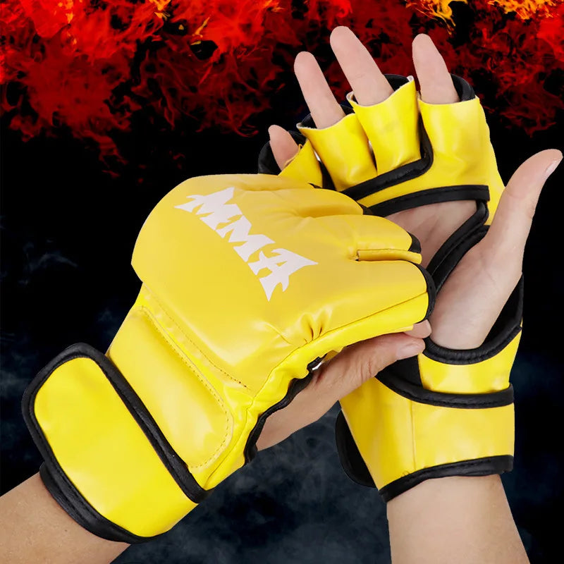 High-Quality Training Gloves MMA and Martial Arts, with Thickened Fingers Added Protection Flexibility, Suitable for Adults Kids