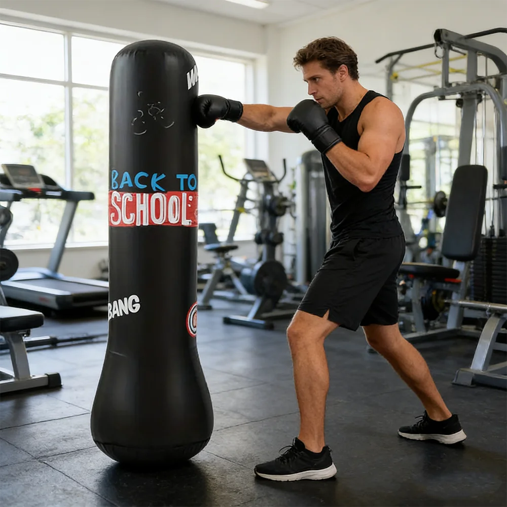 Inflatable Boxing Post, Interactive Game Boxing Column for Stress Relief Fitness And Entertainment Punching Bag Included