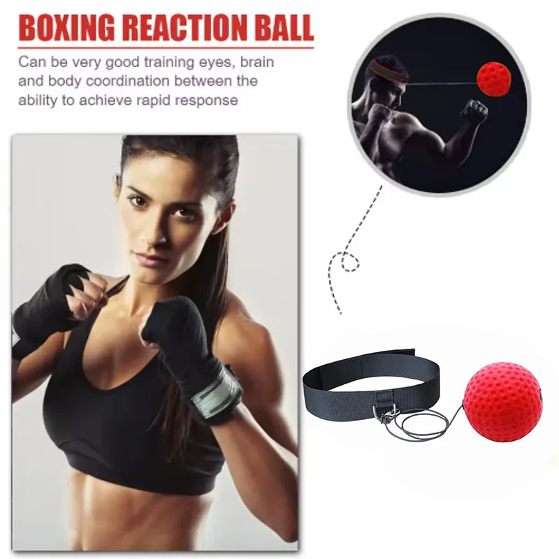 Boxing Reflex Ball for Kids - Training Ball with Headband, Single Game Option & Parent-child Interaction for Reaction Punching