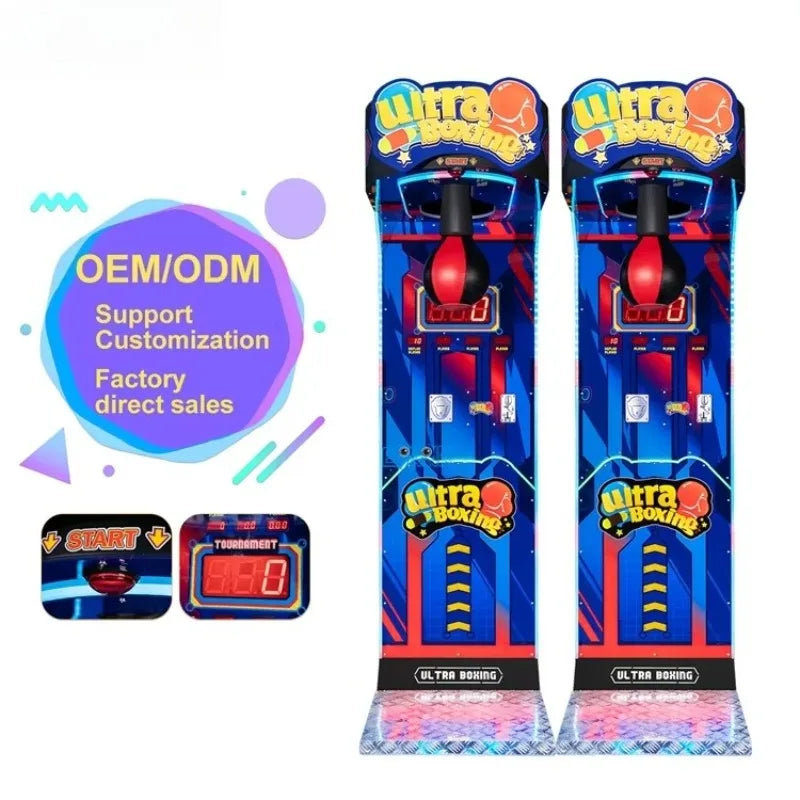 Custom Boxing Punch Game Console Sports Electronics Dynamic Arcade Boxing Game Console Strength Tester Arcade