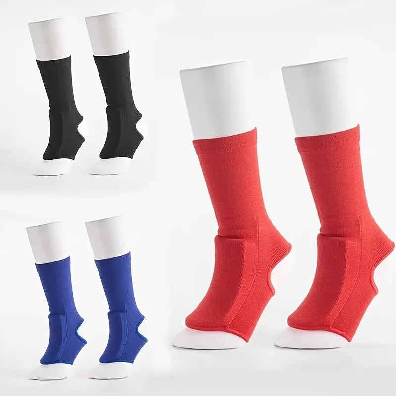 1 Pair Boxing Training Ankle Brace Thickened Elastic Fabric High Elastic EVA Liner Padding Suitable for MMA Muay Thai Sports
